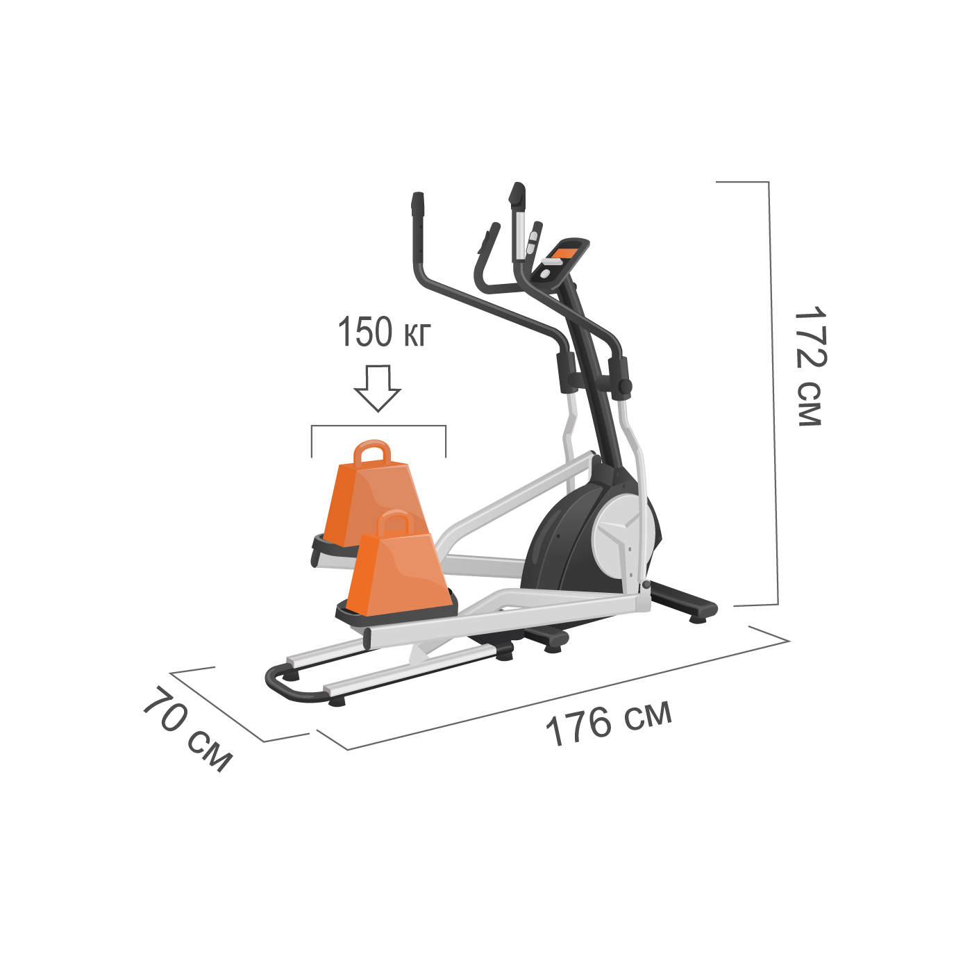 PROXIMA MAXIMUS iPRO - эллиптический тренажер | Proxima Fitness
